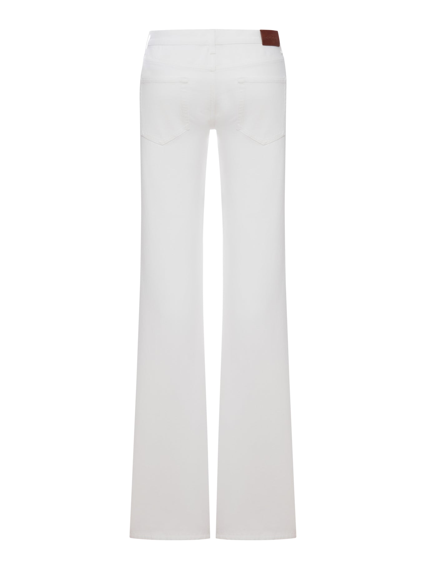 Gucci WHITE FLARE JEANS WITH CLAMPS, view 2