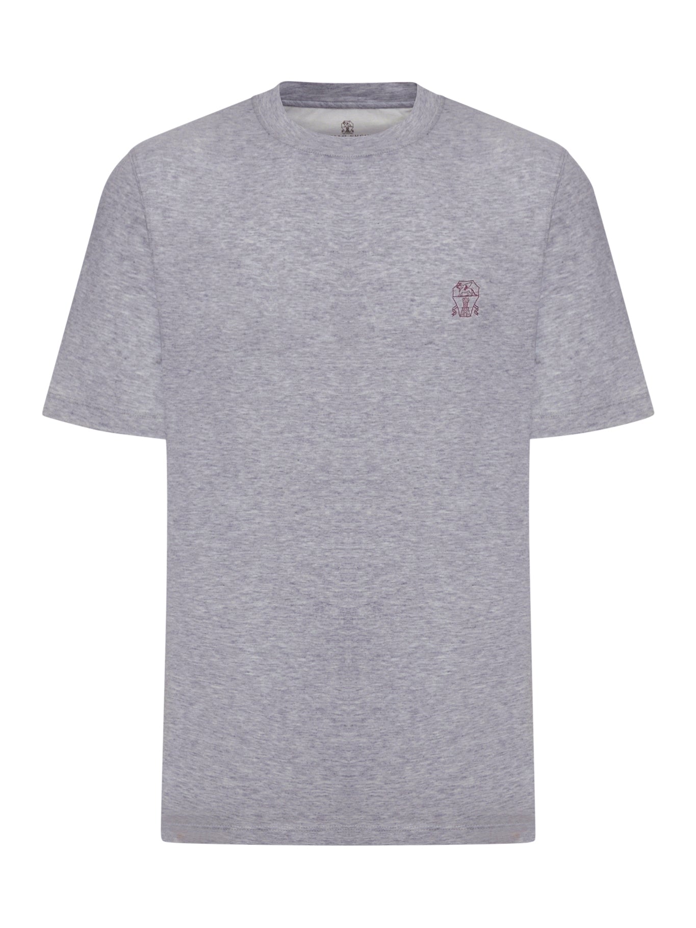 Brunello Cucinelli COTTON T-SHIRT WITH CONTRASTING LOGO PRINT