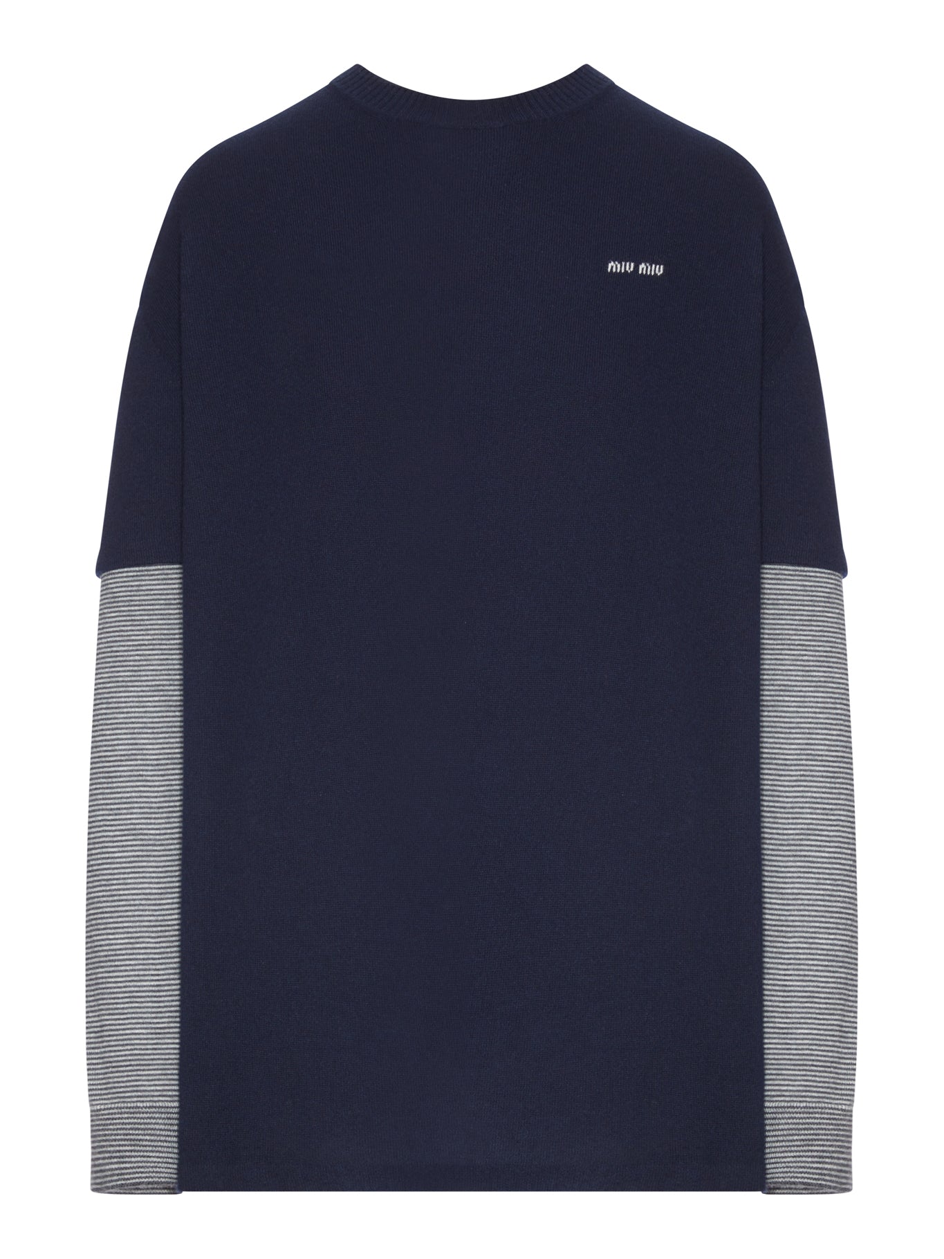 Miu Miu LAYERED CREW NECK CASHMERE SWEATER
