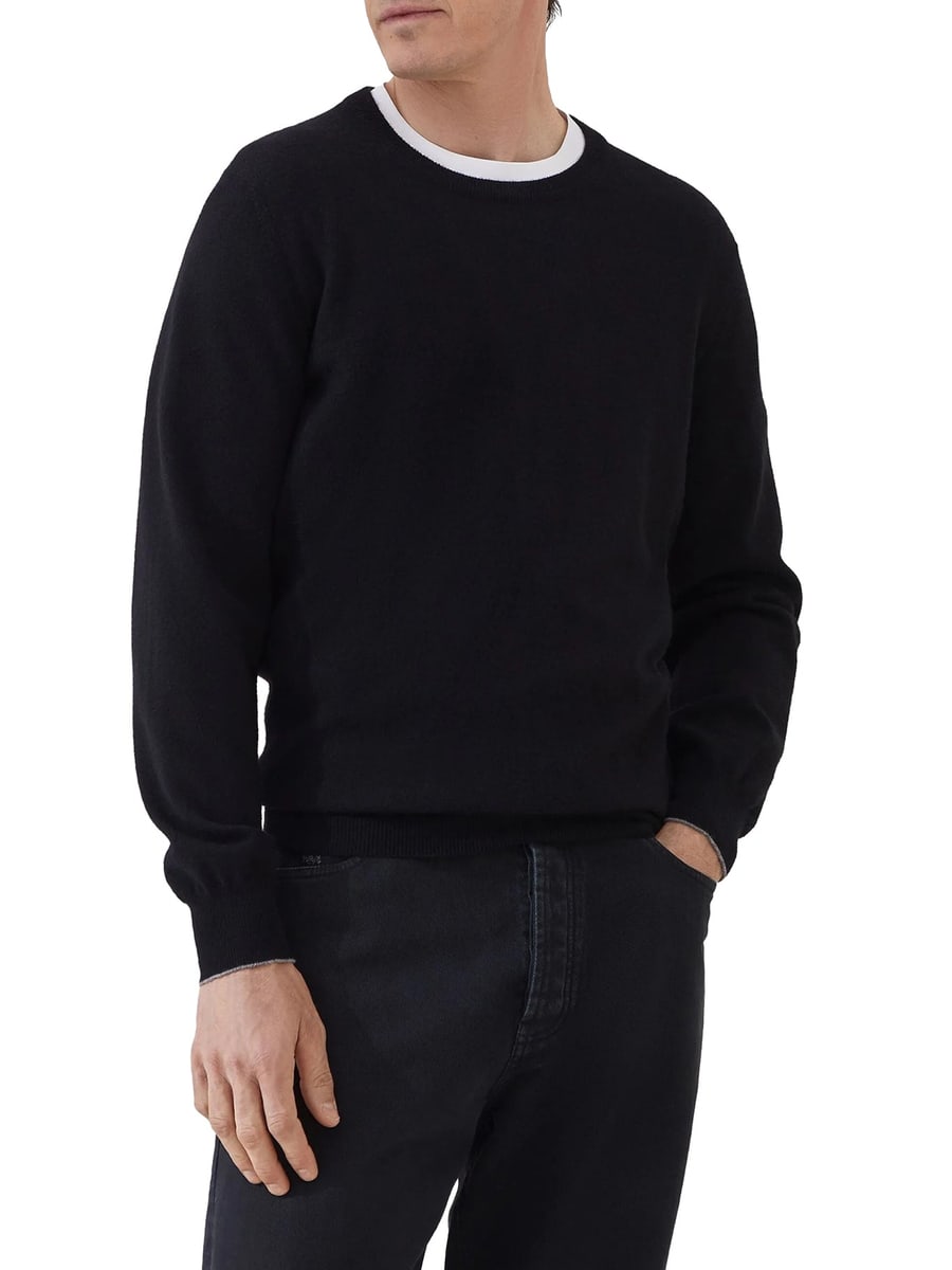 Brunello Cucinelli ESSENTIAL CREW NECK CASHMERE SWEATER, view 3