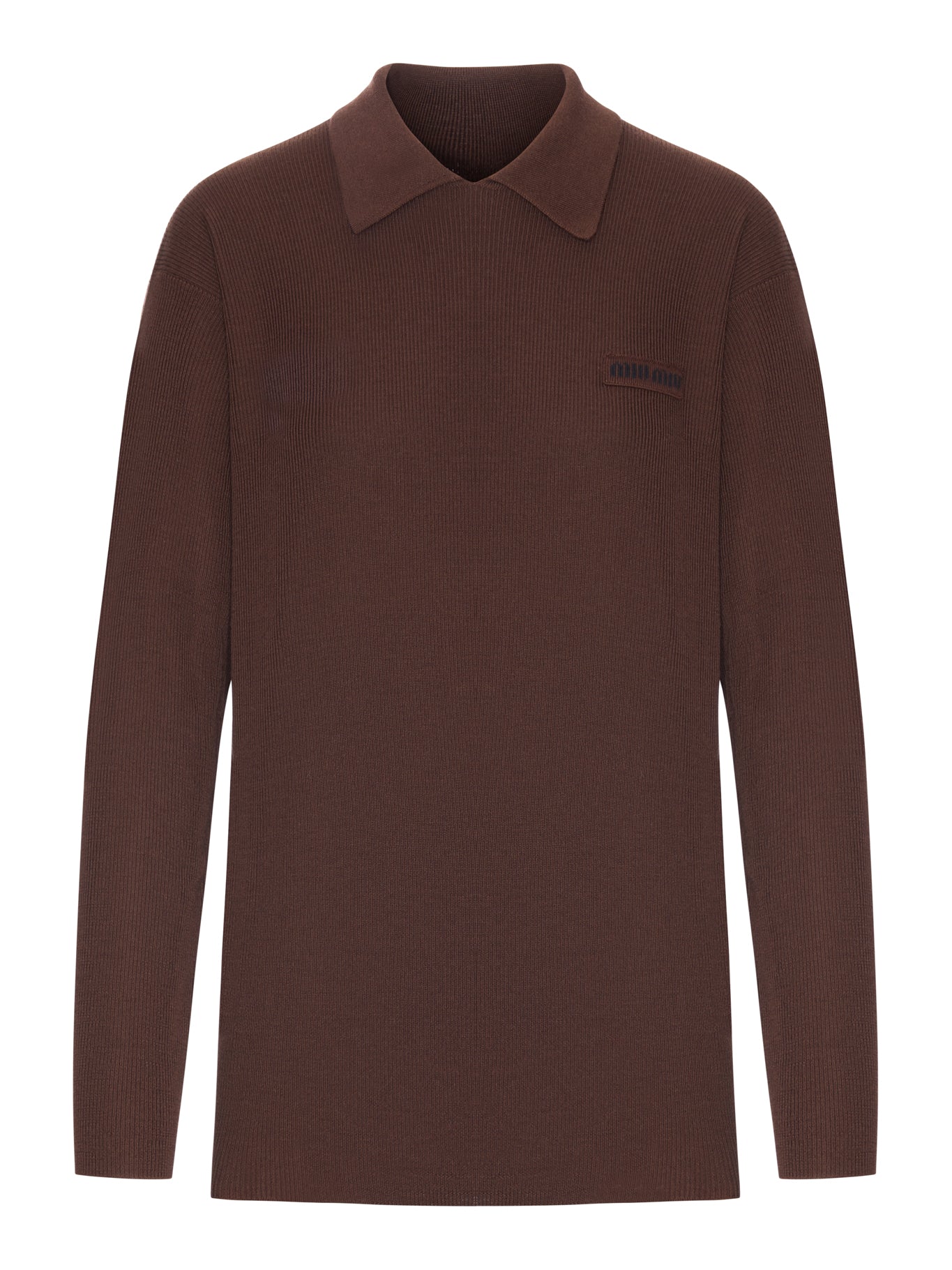 Miu Miu RIBBED WOOL POLO SWEATER
