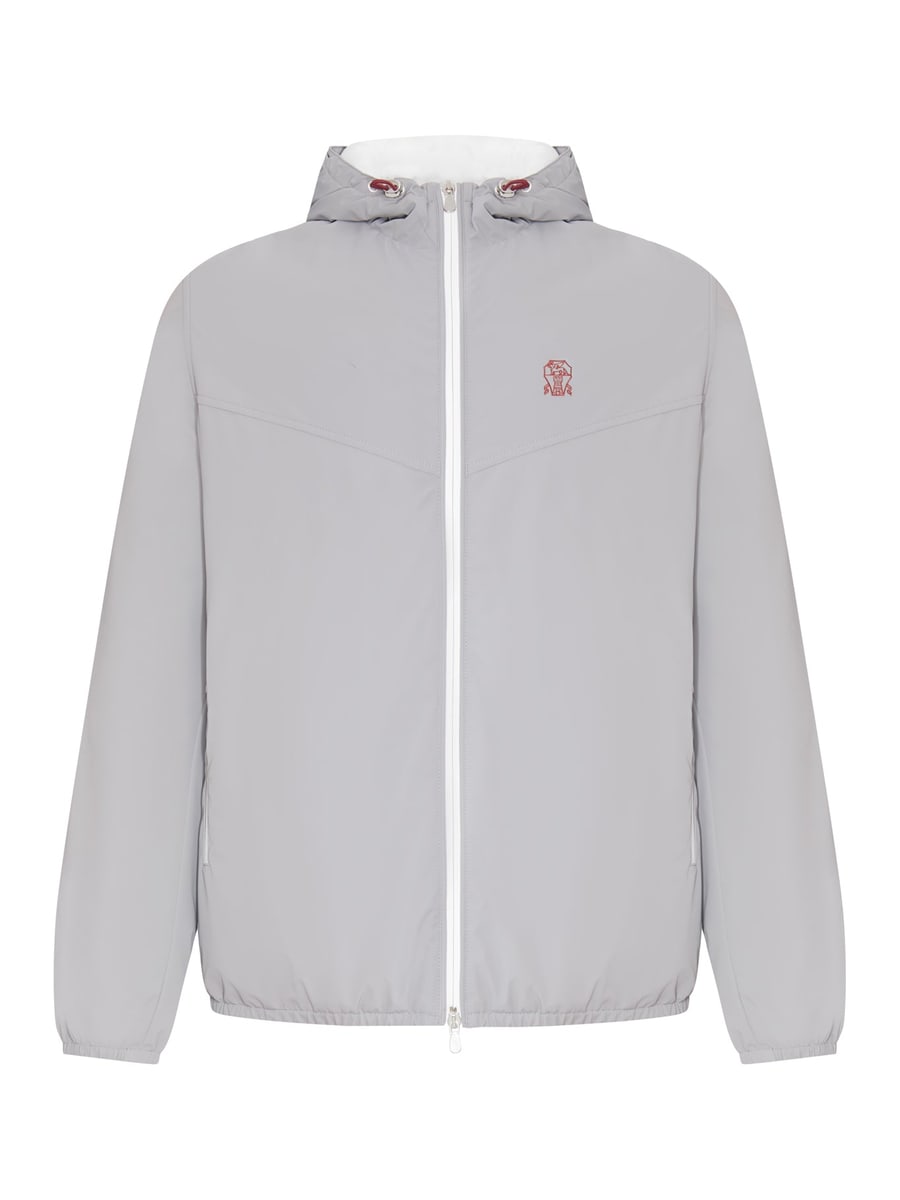 Brunello Cucinelli TECHNICAL FABRIC JACKET WITH HOOD