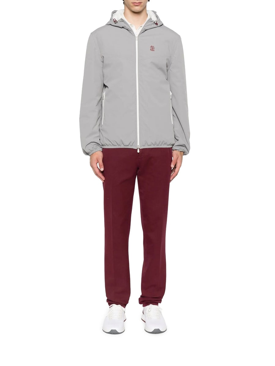 Brunello Cucinelli TECHNICAL FABRIC JACKET WITH HOOD, view 2