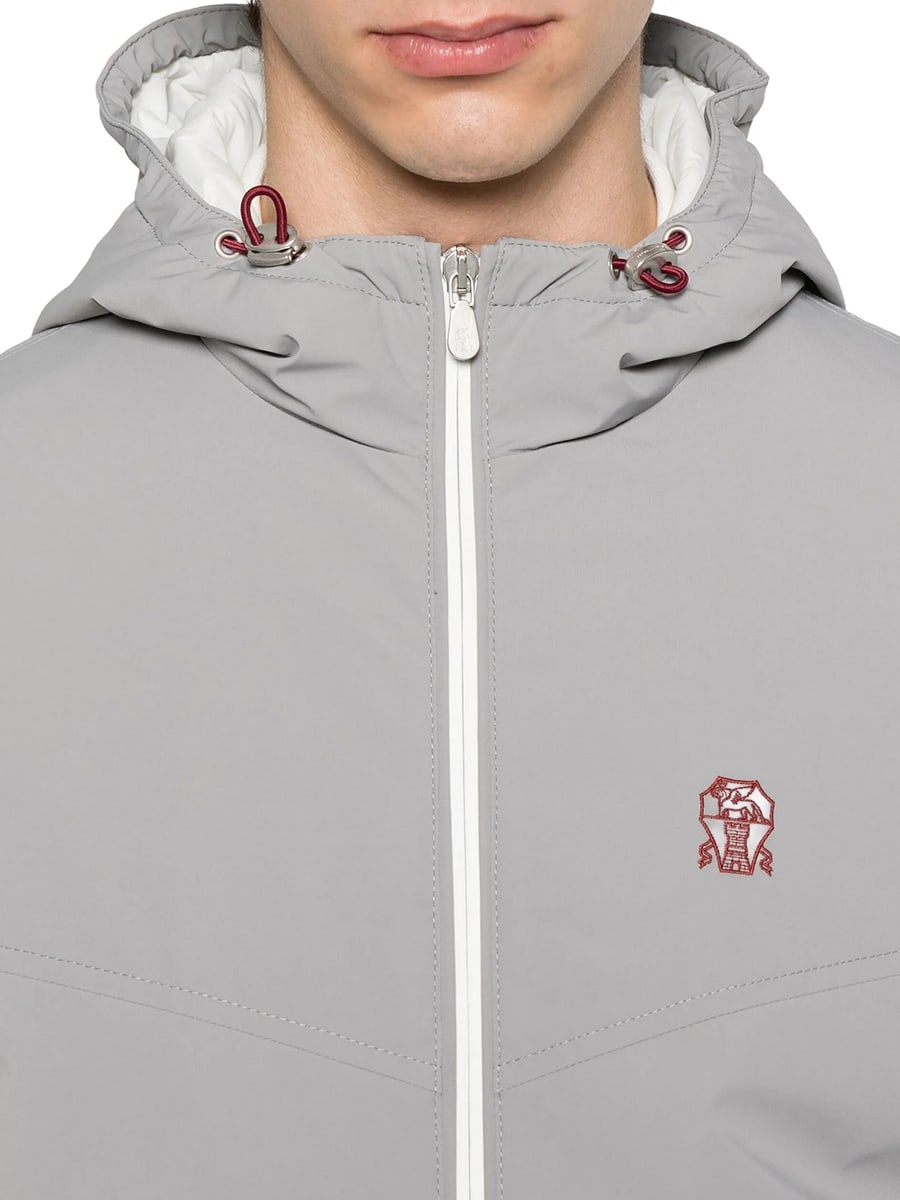 Brunello Cucinelli TECHNICAL FABRIC JACKET WITH HOOD, view 5