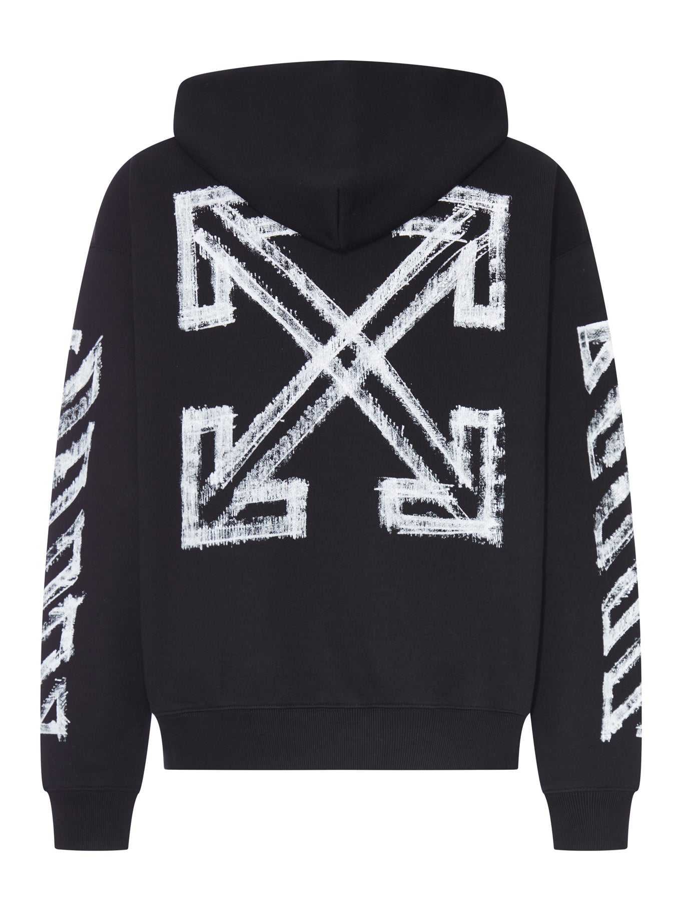 Off-White HOODIE WITH ARROW SKETCH PRINT, view 2