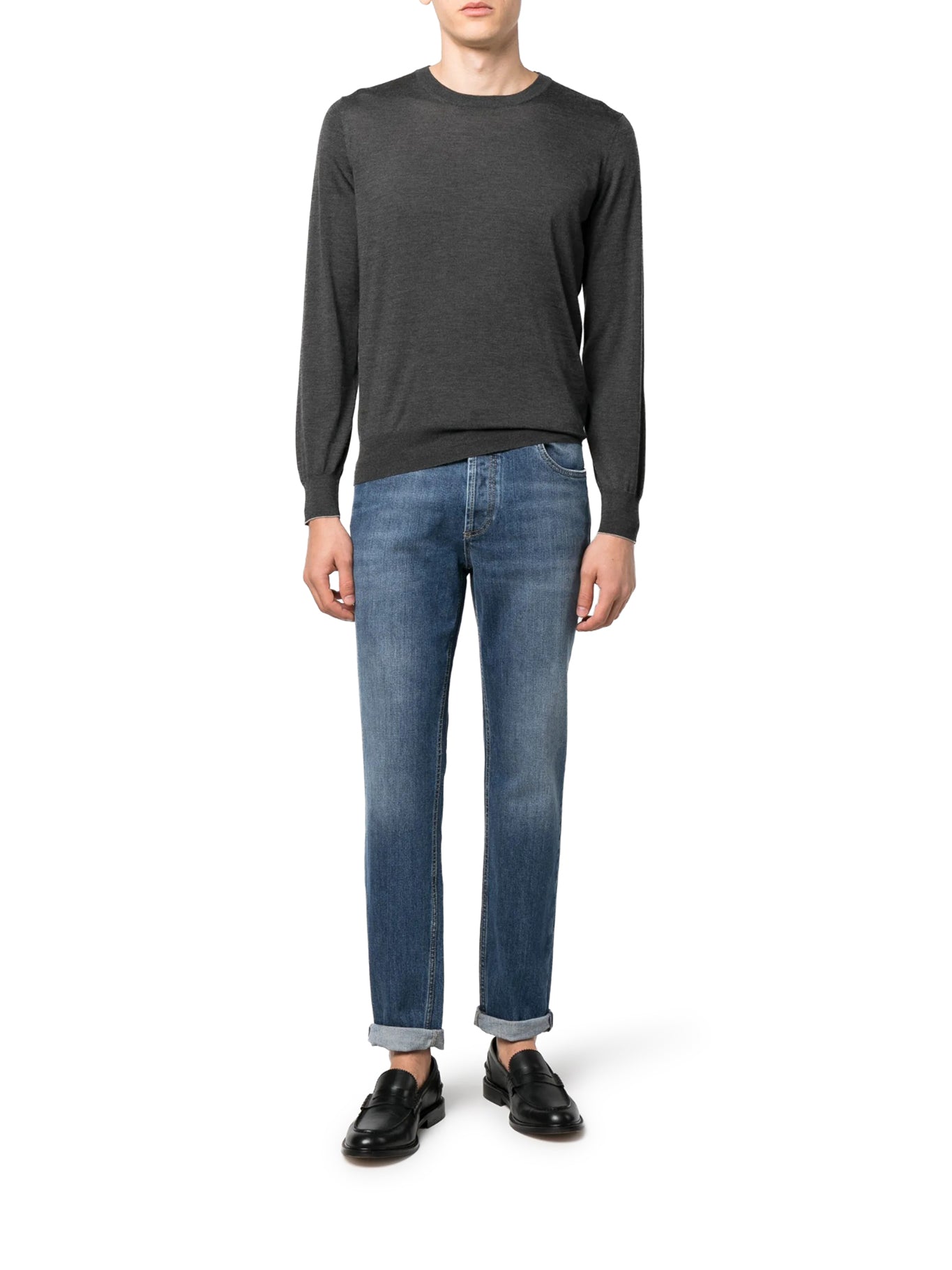 Brunello Cucinelli MEDIUM WASH DENIM JEANS, view 2