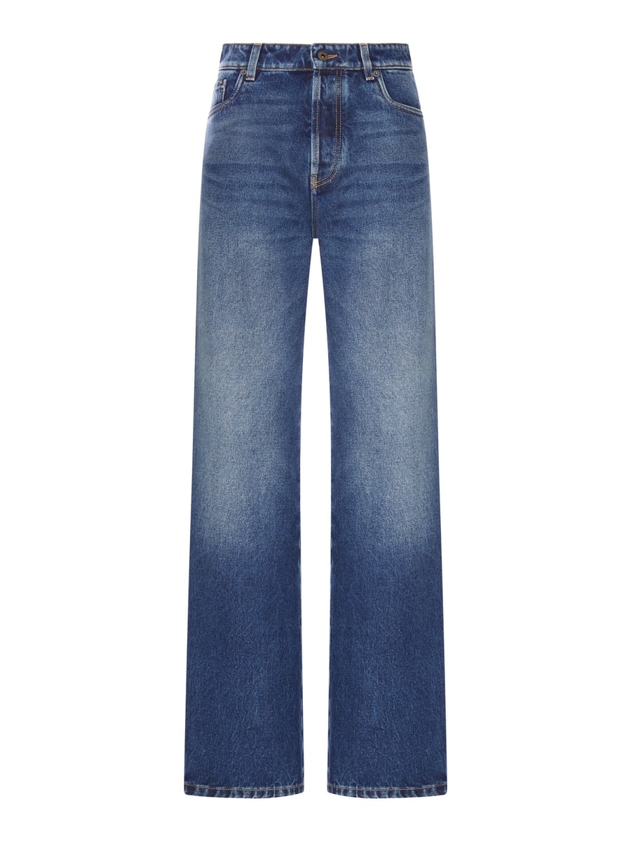 Miu Miu WIDE-LEG JEANS IN DÉLAVÉ-EFFECT DENIM