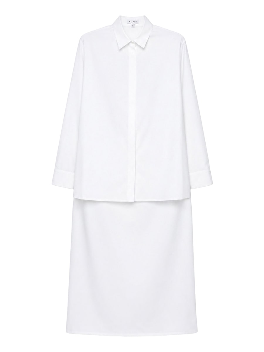 Alaïa ASYMMETRIC COTTON POPLIN SHIRT