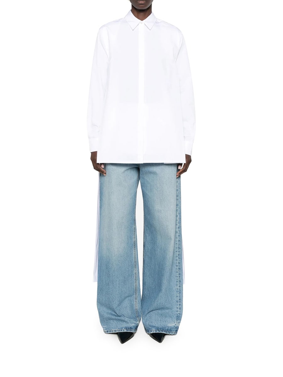 Alaïa ASYMMETRIC COTTON POPLIN SHIRT, view 2