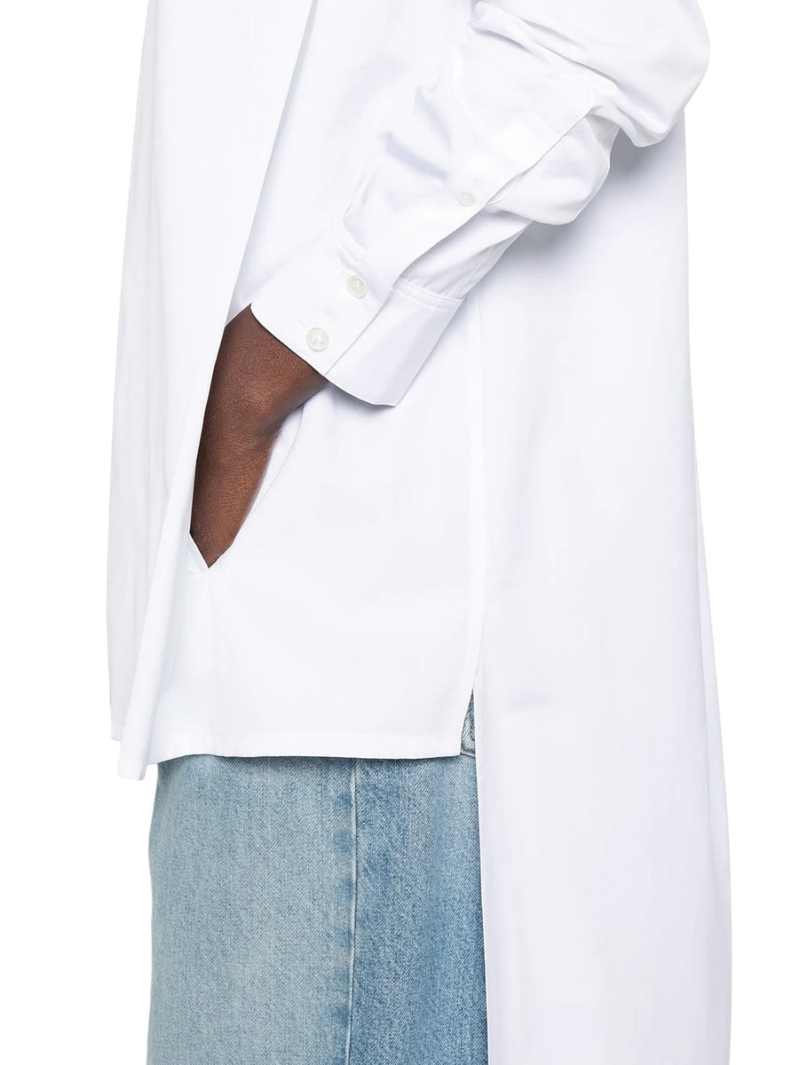 Alaïa ASYMMETRIC COTTON POPLIN SHIRT, view 5