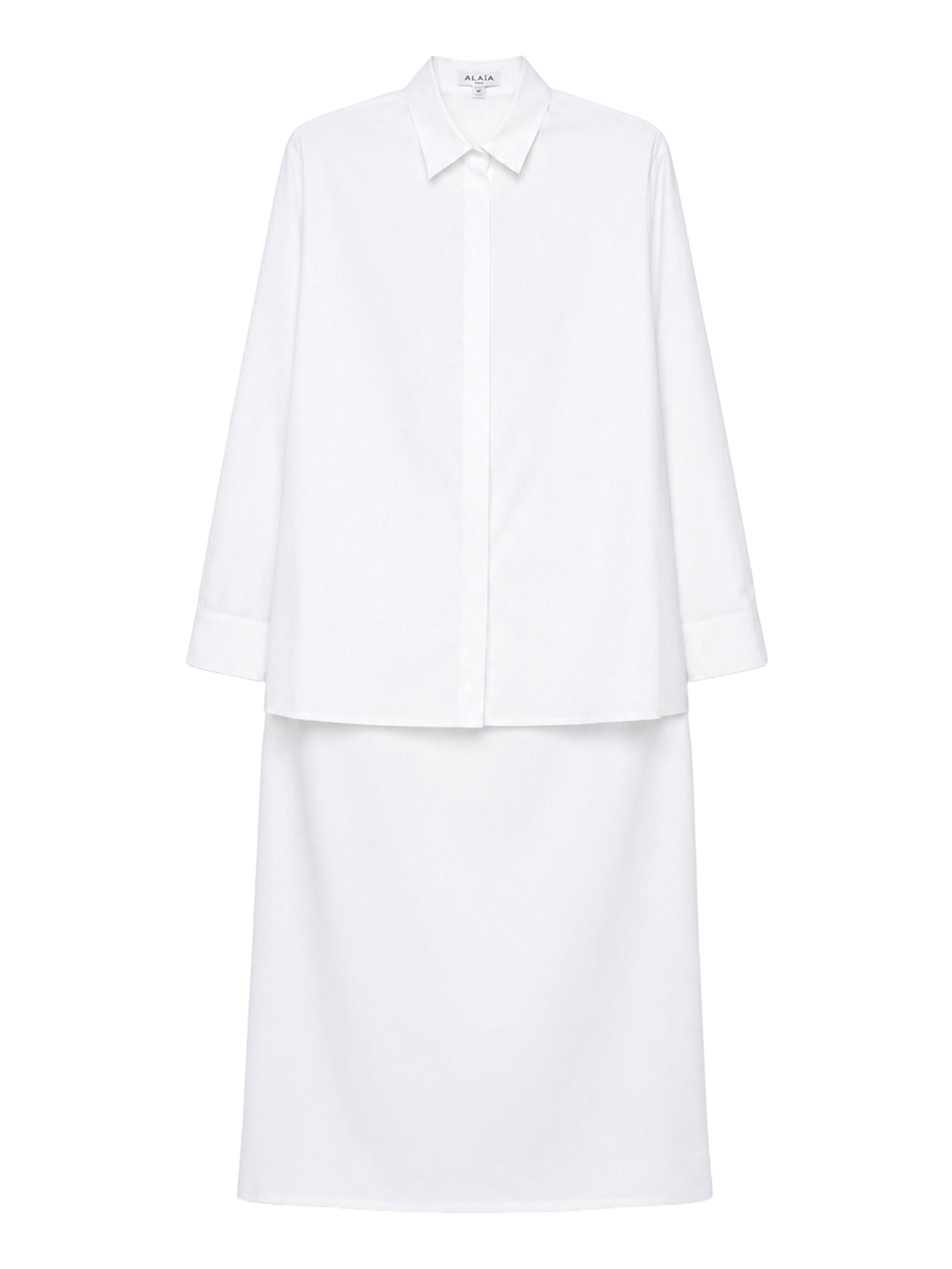Alaïa ASYMMETRIC COTTON POPLIN SHIRT
