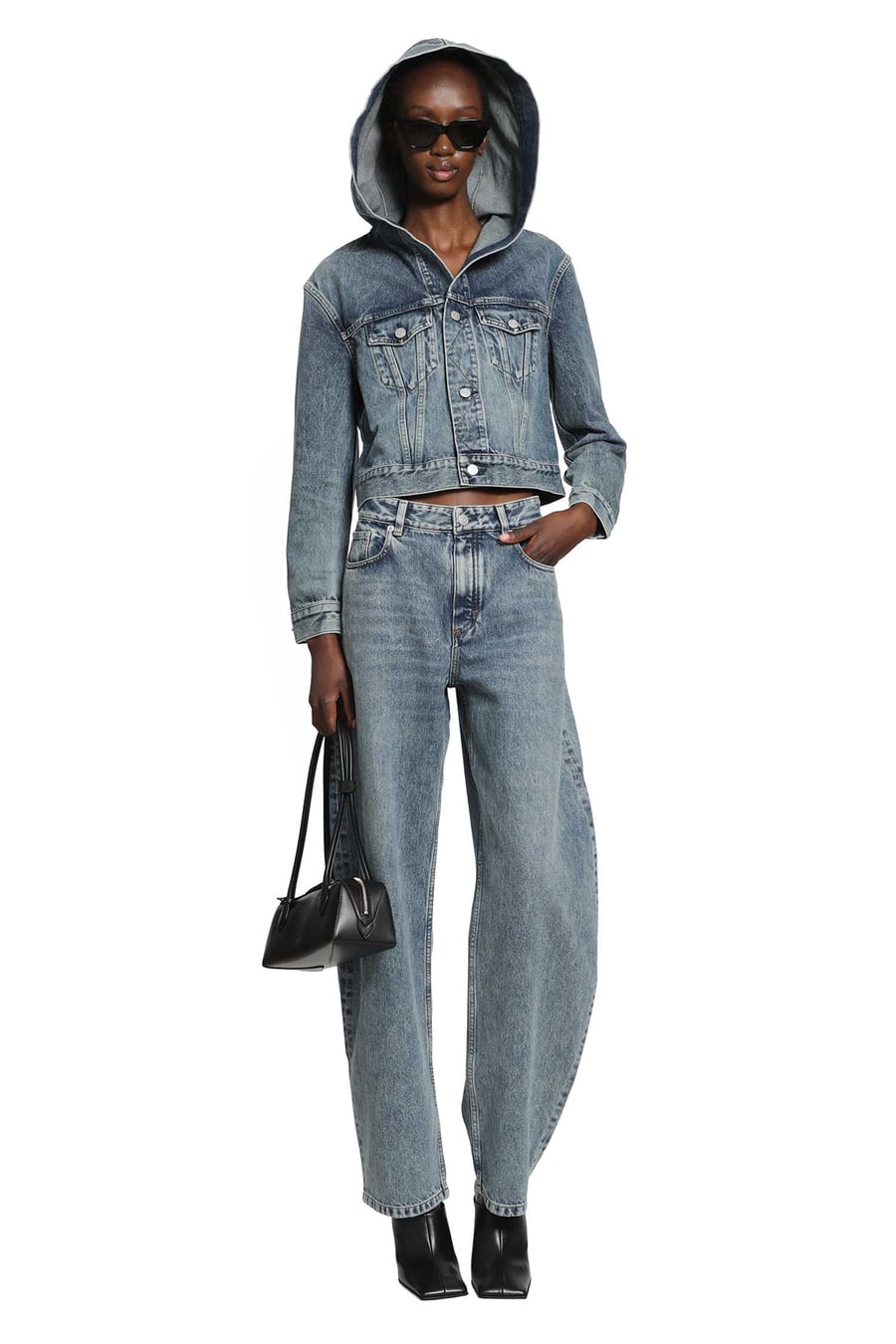 Alaïa Hooded Denim Jacket, view 6