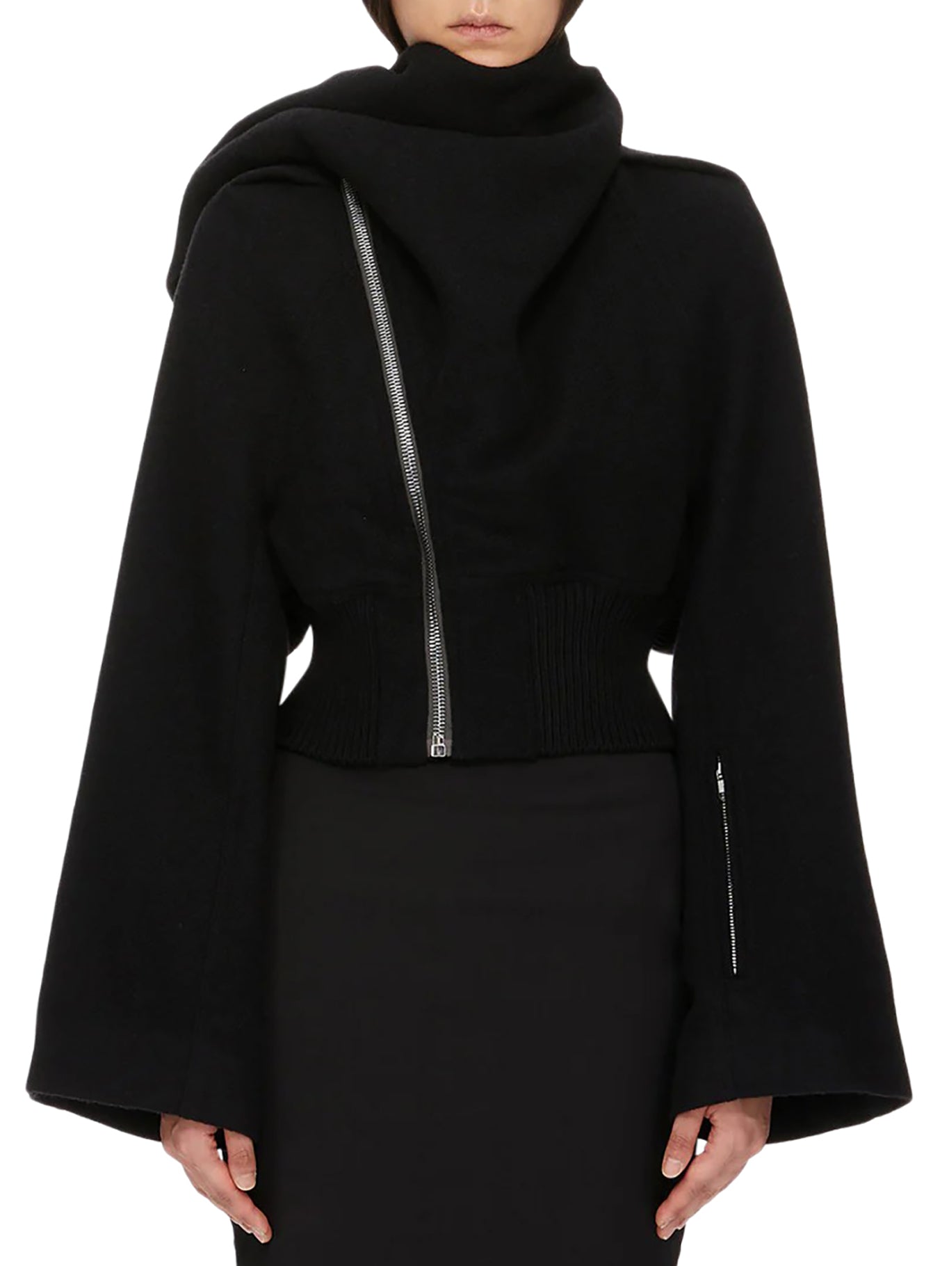 Rick Owens BOMBER SCARF FLIGHT IN WOOL, view 2