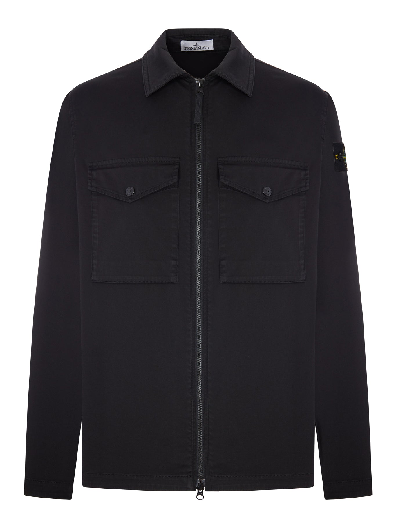 Stone Island COTTON OVERSHIRT WITH STONE ISLAND BADGE