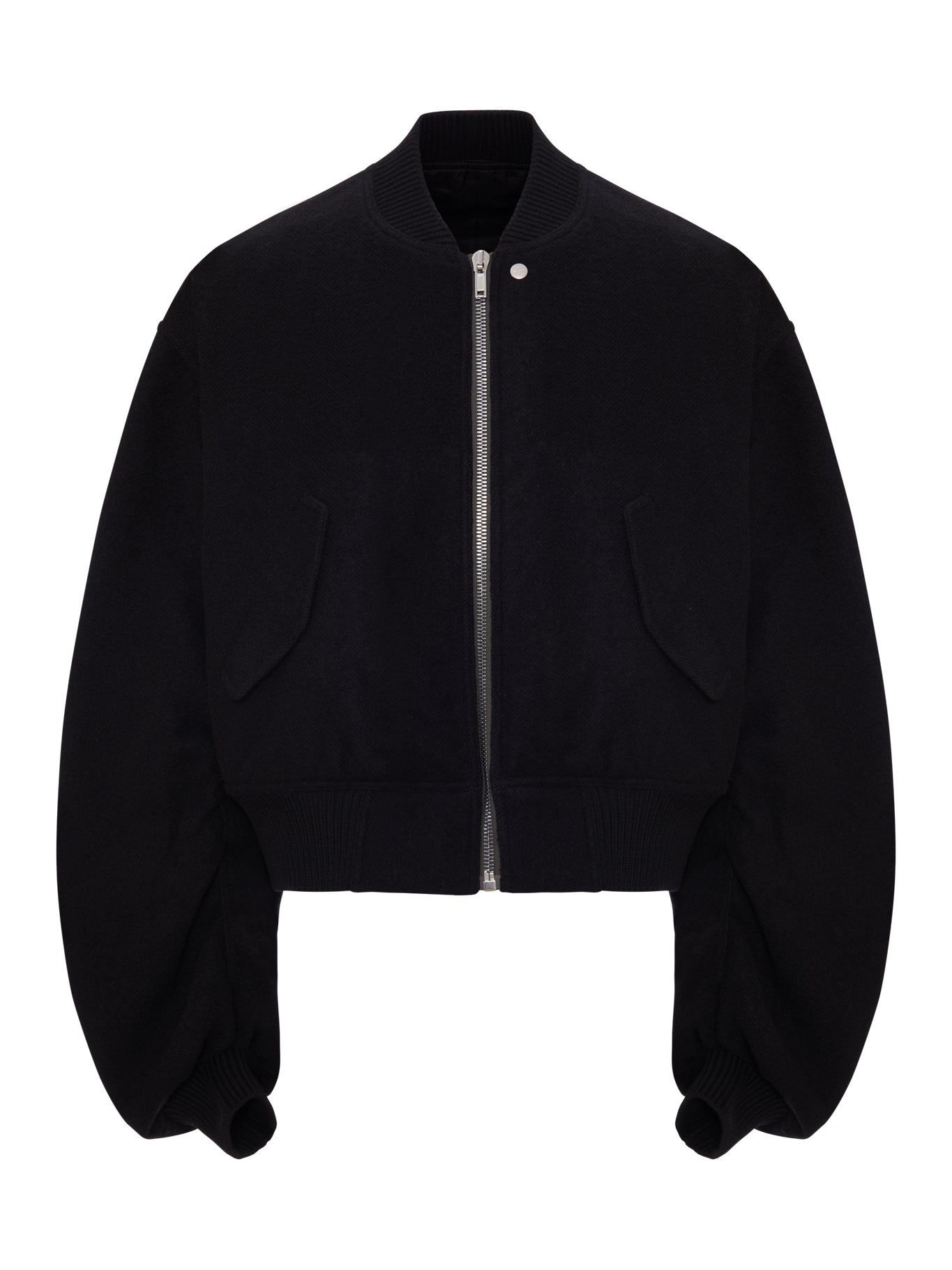Rick Owens CROPPED BOMBER JACKET WITH VOLUMINOUS SLEEVES