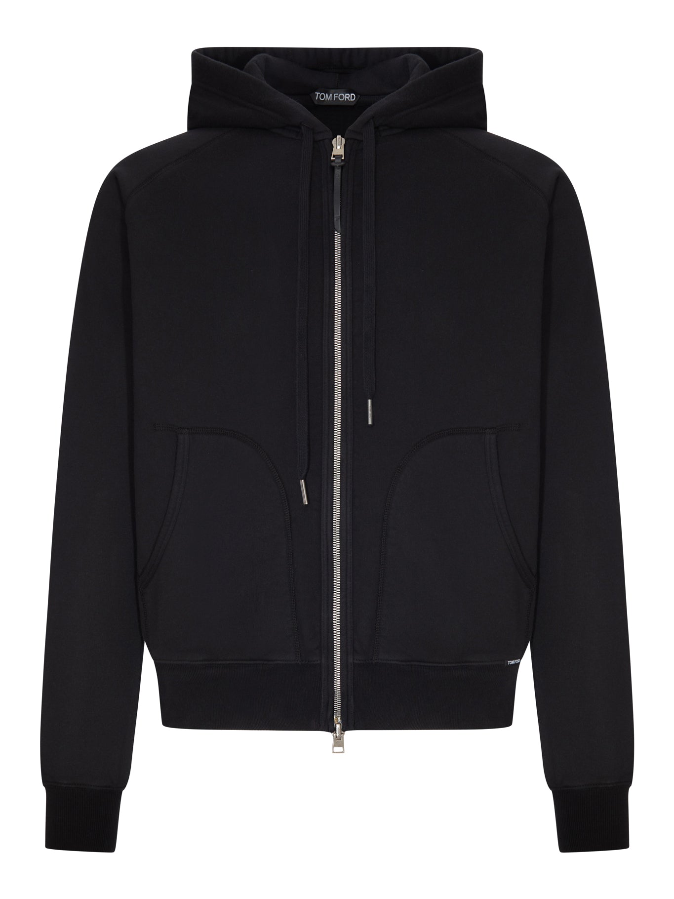 Tom Ford COTTON JERSEY SWEATSHIRT WITH ZIP AND HOOD