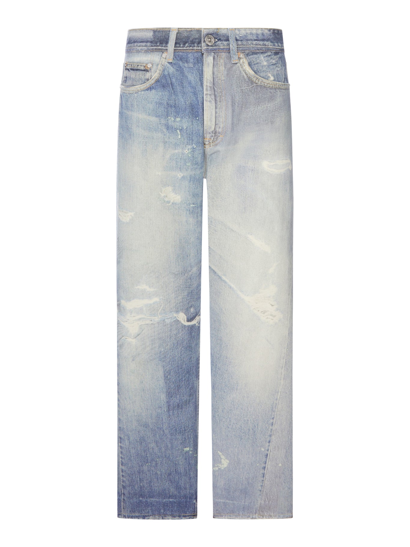 Our Legacy THIRD CUT COTTON JEANS WITH DIGITAL PRINT