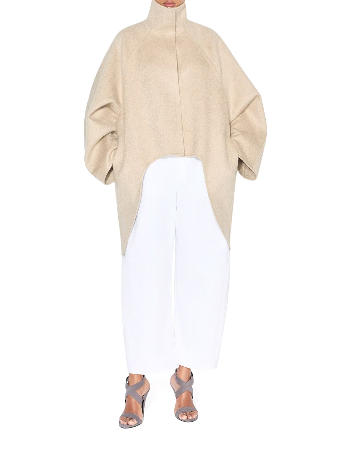 Alaïa ASYMMETRICAL CASHMERE COAT, view 2