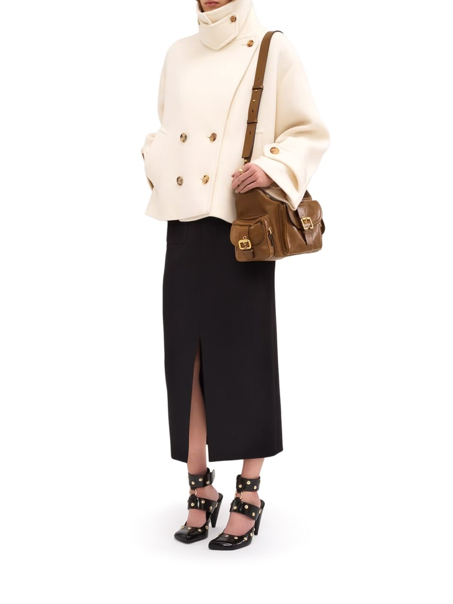 Chloé OVERSIZED SHORT WOOL COAT, view 2