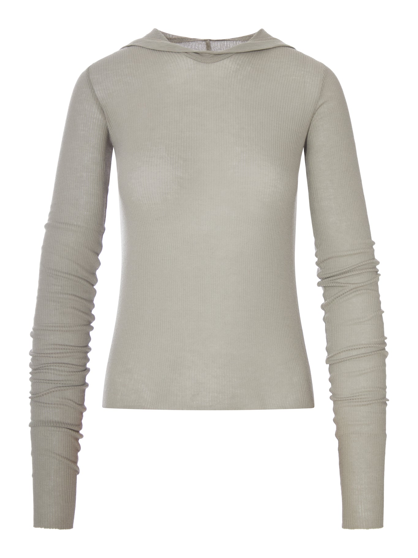 Rick Owens RIBBED KNIT HOODIE