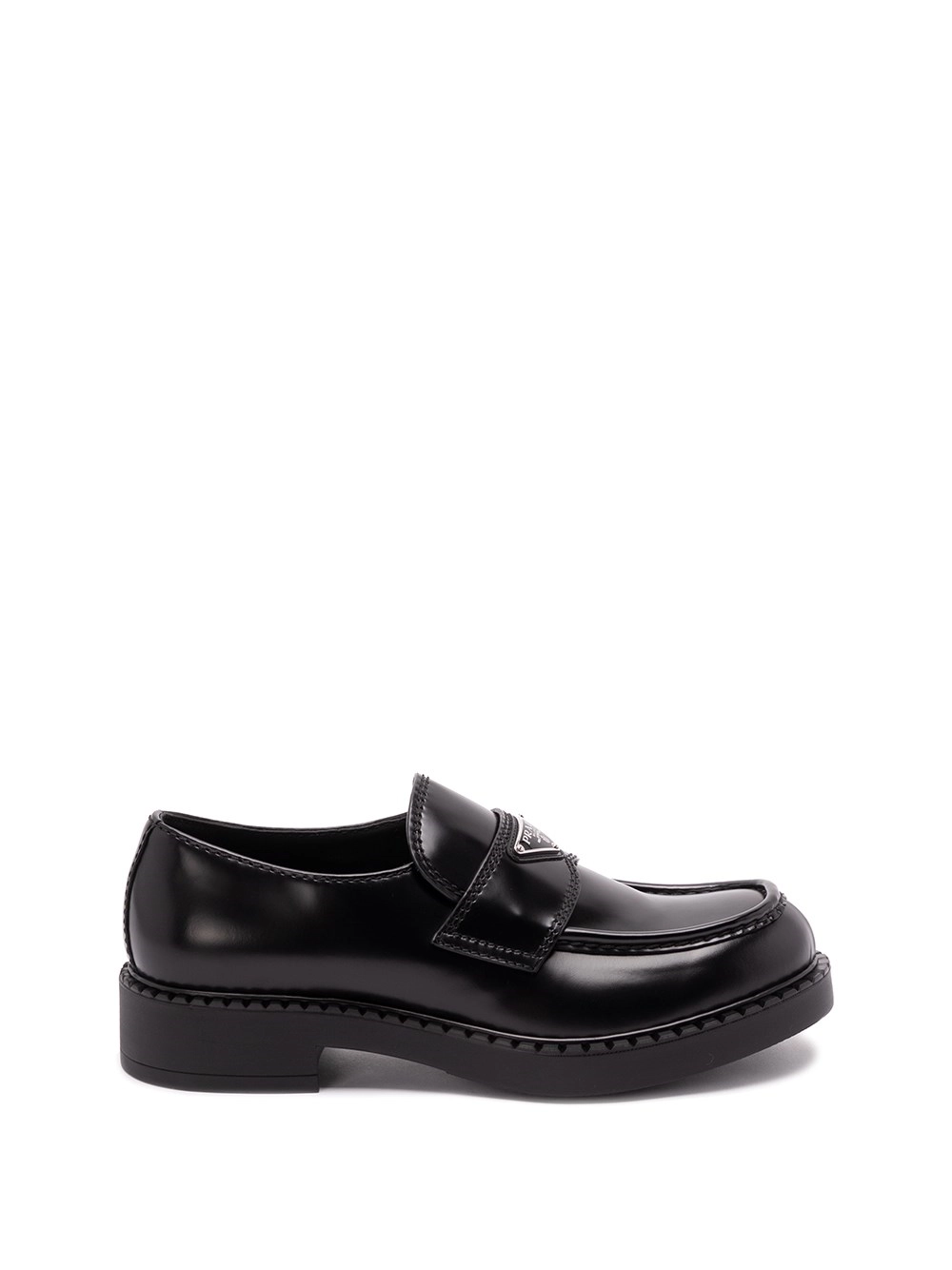 Prada Chocolate Brushed Leather Loafers