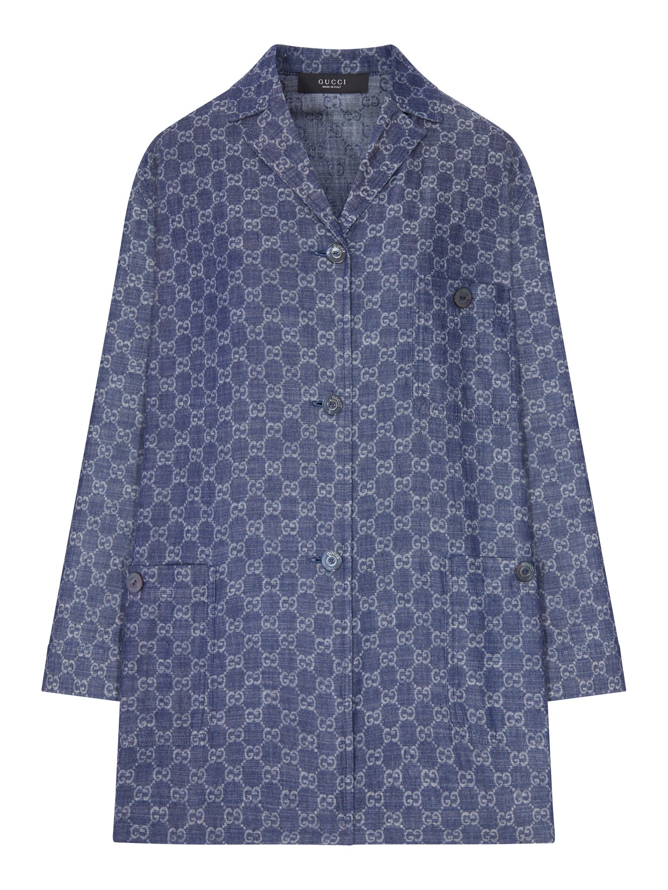 Gucci GG JACQUARD COTTON DENIM JACKET