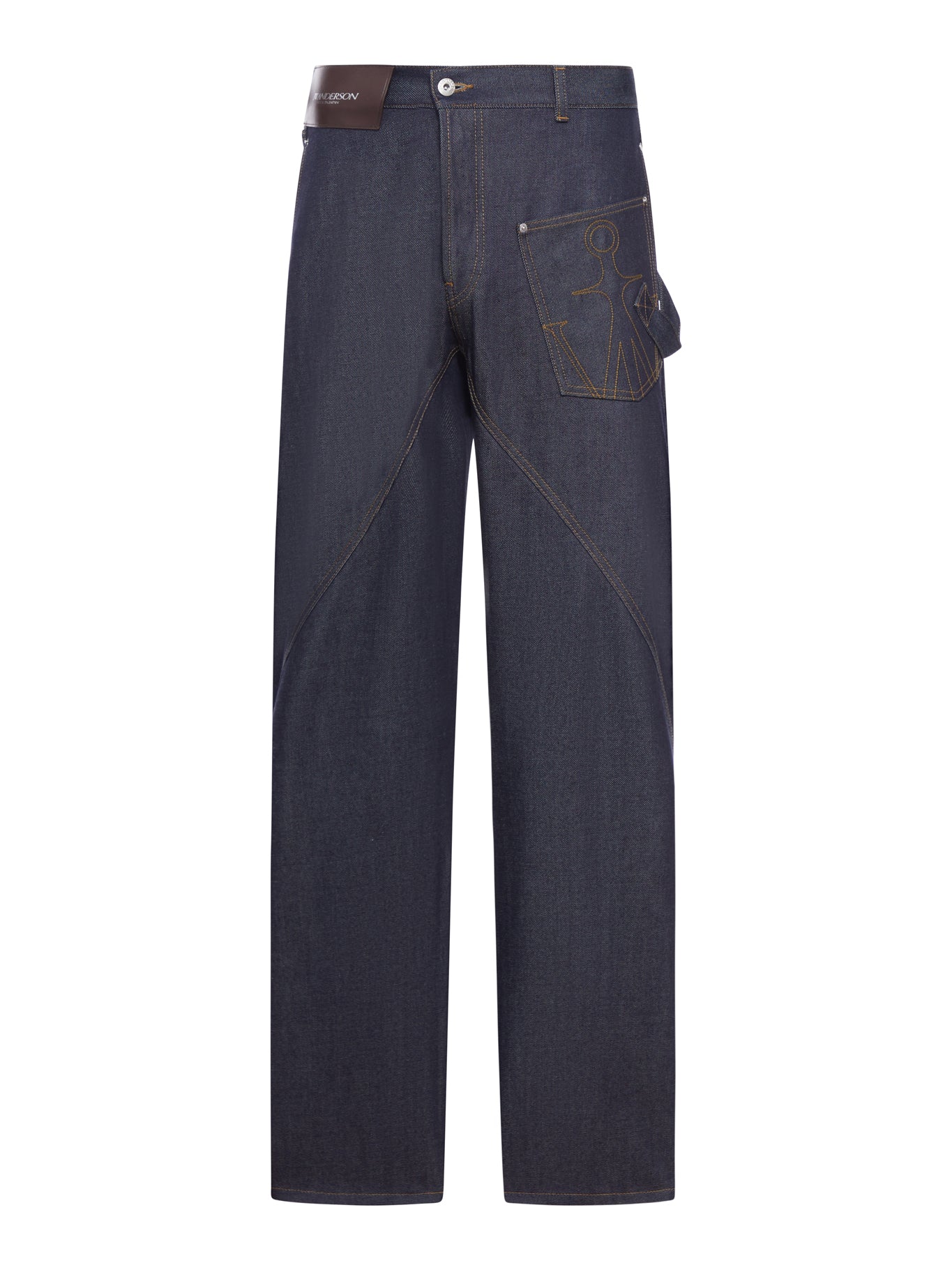 JW Anderson WORKWEAR JEANS WITH OFF-CENTRALIZED CLOSURE
