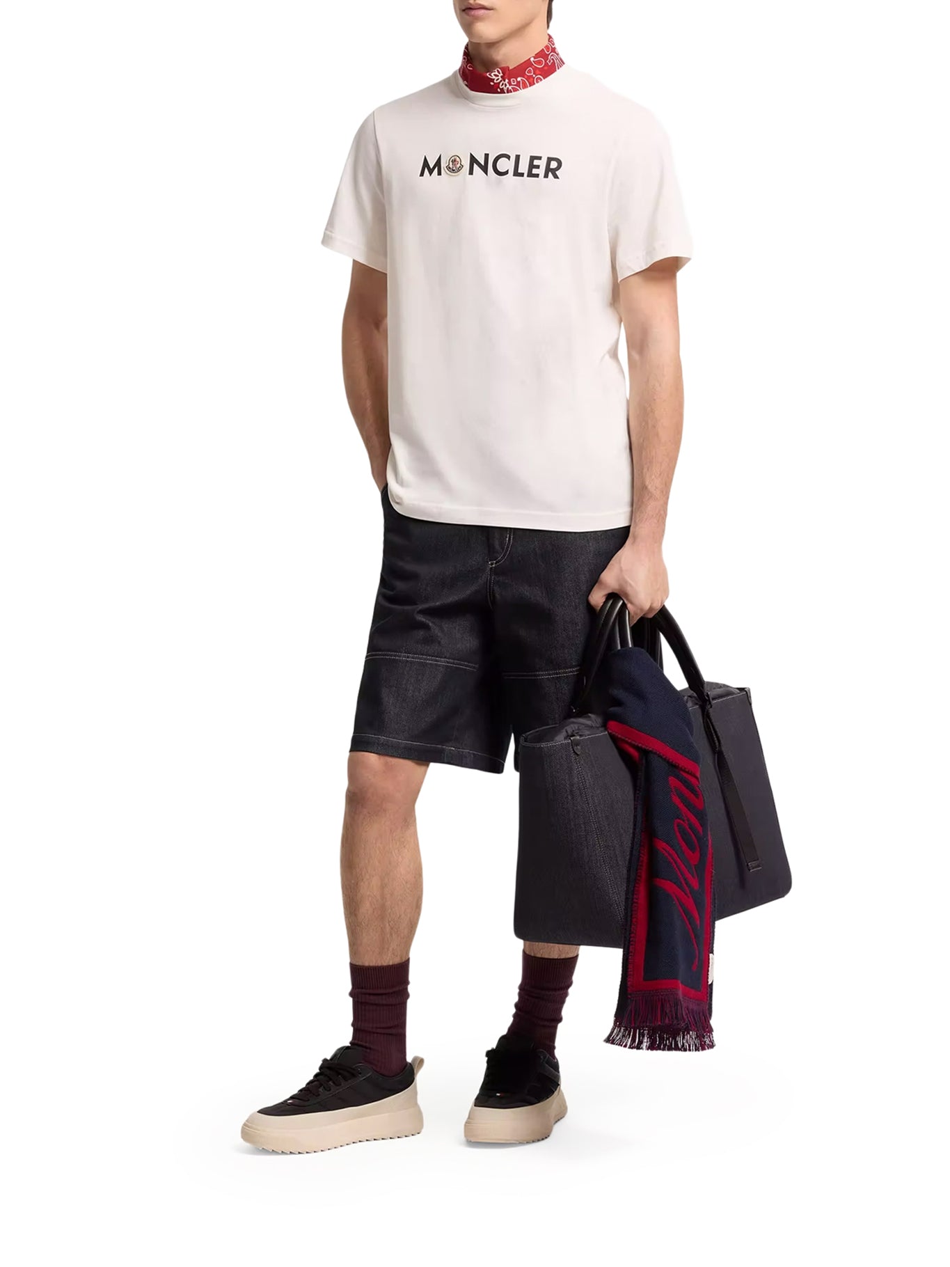 Moncler COTTON LOGO T-SHIRT, view 2