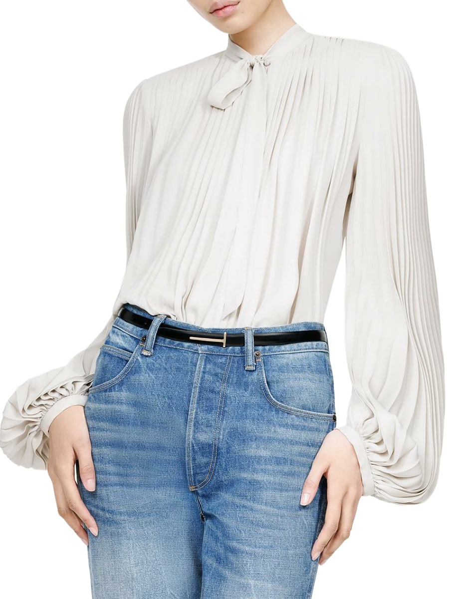 Tom Ford THIN BRUSHED LEATHER BELT, view 2