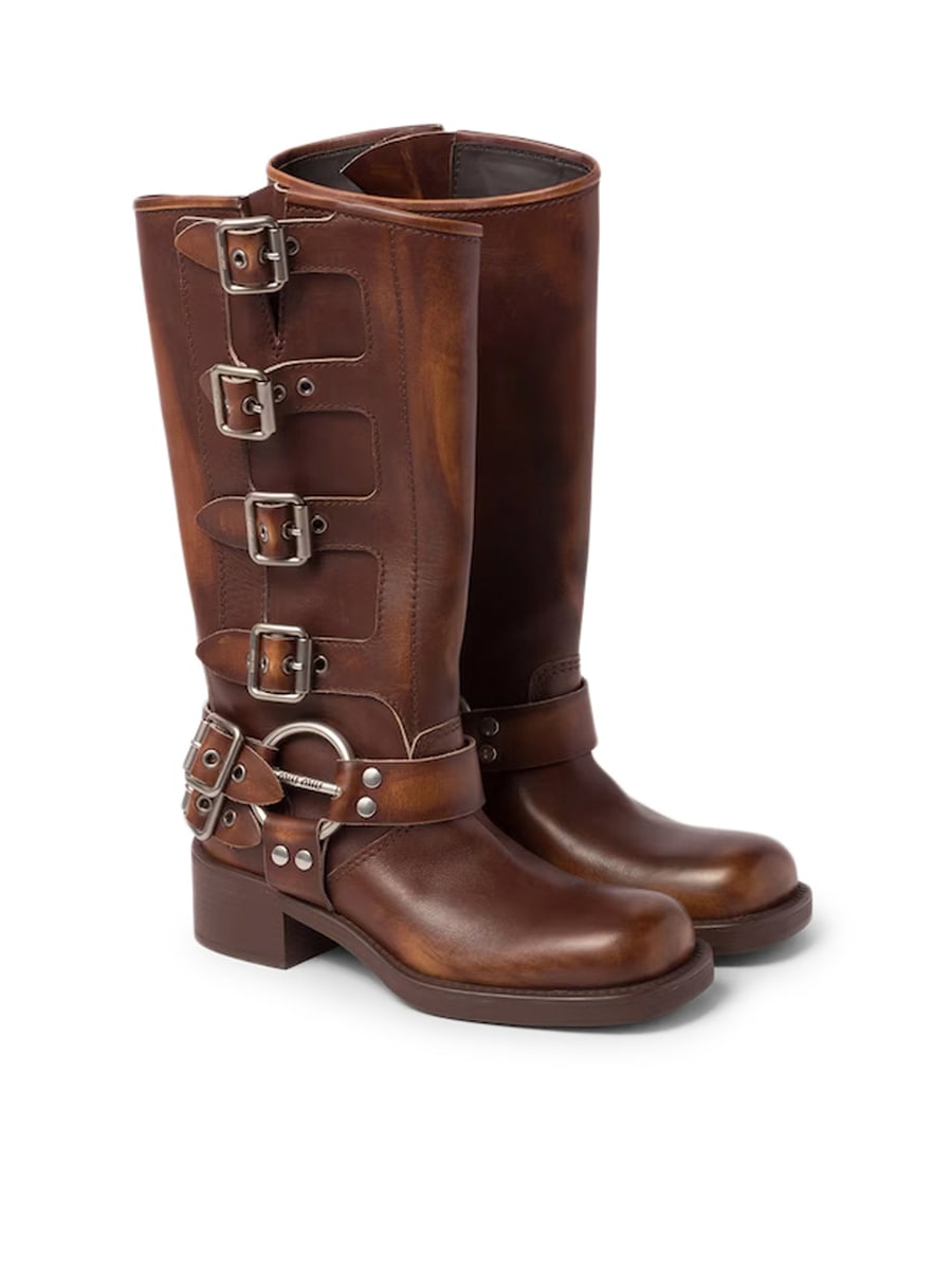 Miu Miu LEATHER BOOTS, view 3