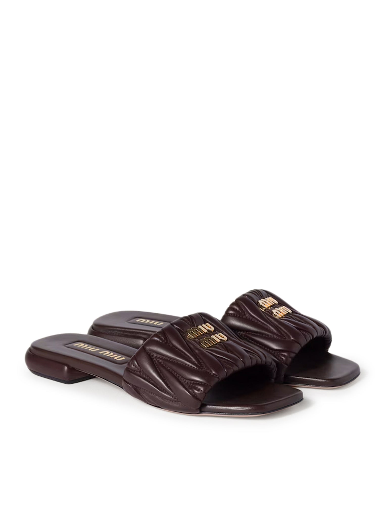 Miu Miu NAPPA MATELASSÉ SANDALS, view 2