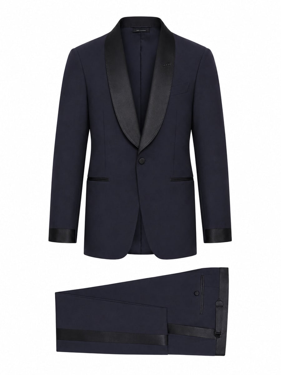Tom Ford SINGLE BREASTED TUXEDO WITH SILK INSERTS