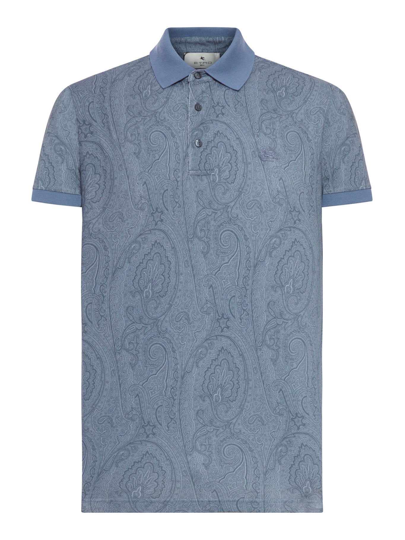 Etro COTTON POLO SHIRT WITH ARNICA PATTERN