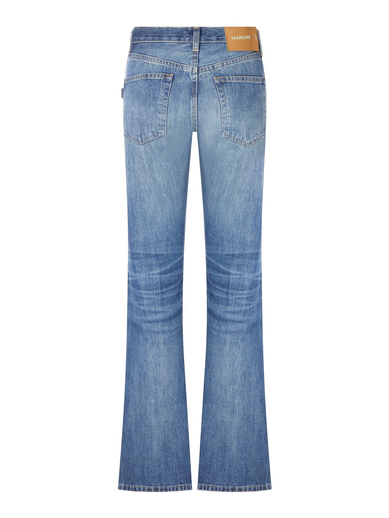 Haikure MEDIUM WASH DENIM FLARE JEANS, view 2