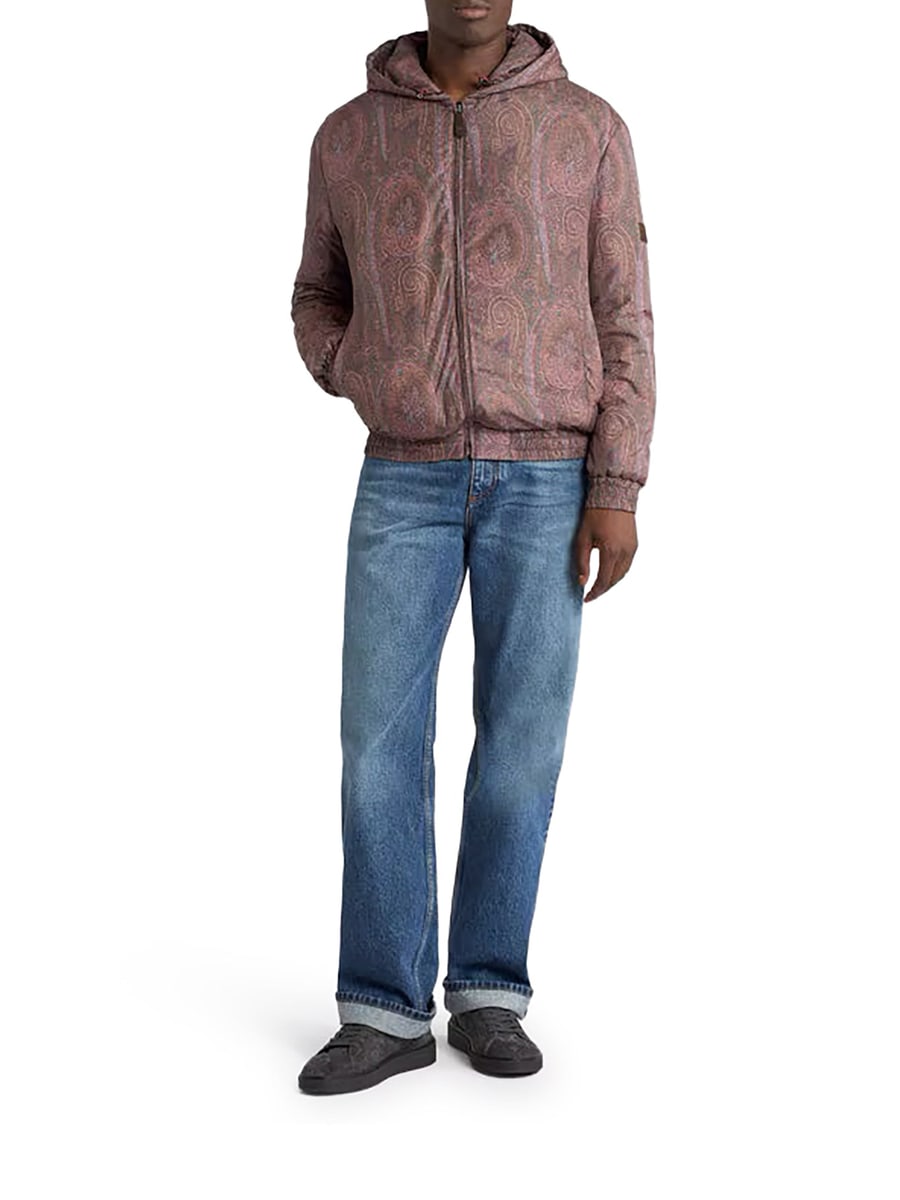 Etro PADDED BOMBER JACKET WITH HOOD AND ARNICA PATTERN, view 2