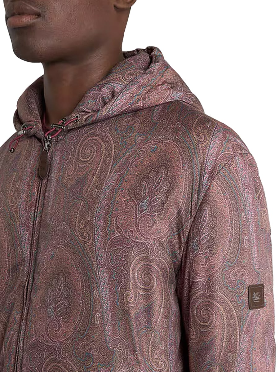 Etro PADDED BOMBER JACKET WITH HOOD AND ARNICA PATTERN, view 4