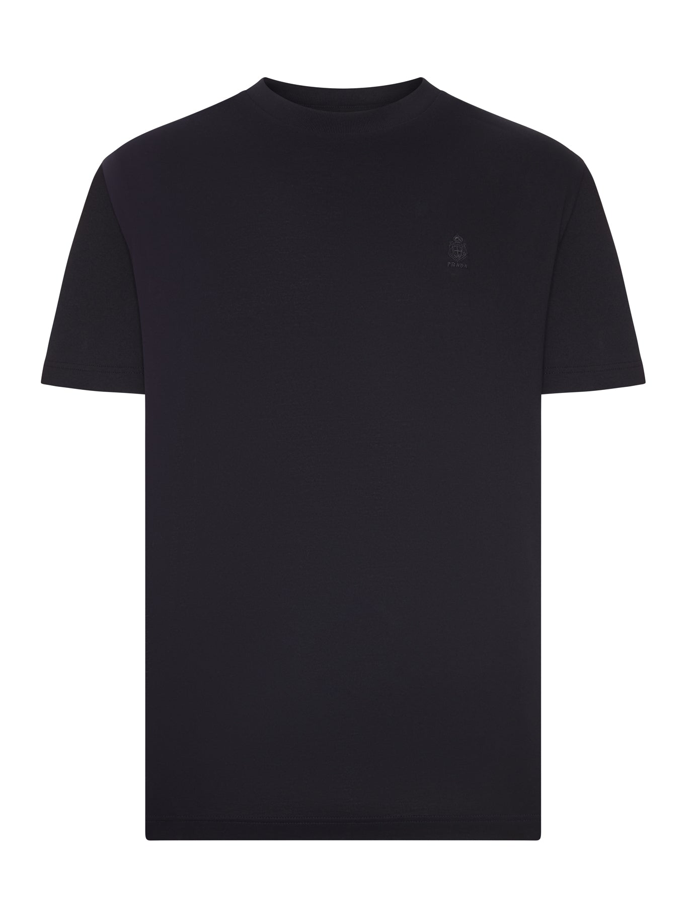 Prada COTTON T-SHIRT WITH EMBROIDERED LOGO