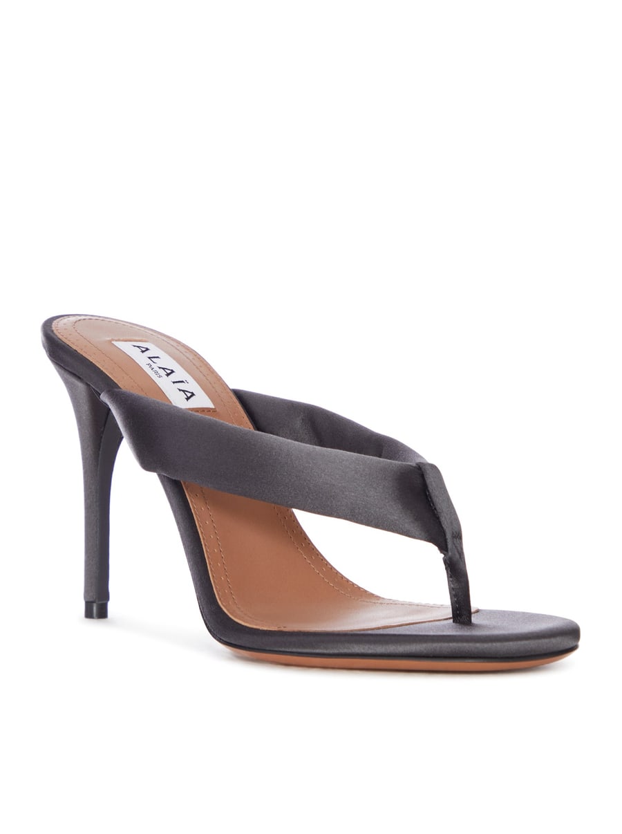 Alaïa SPONGY DENIM PLATFORM SANDALS, view 2