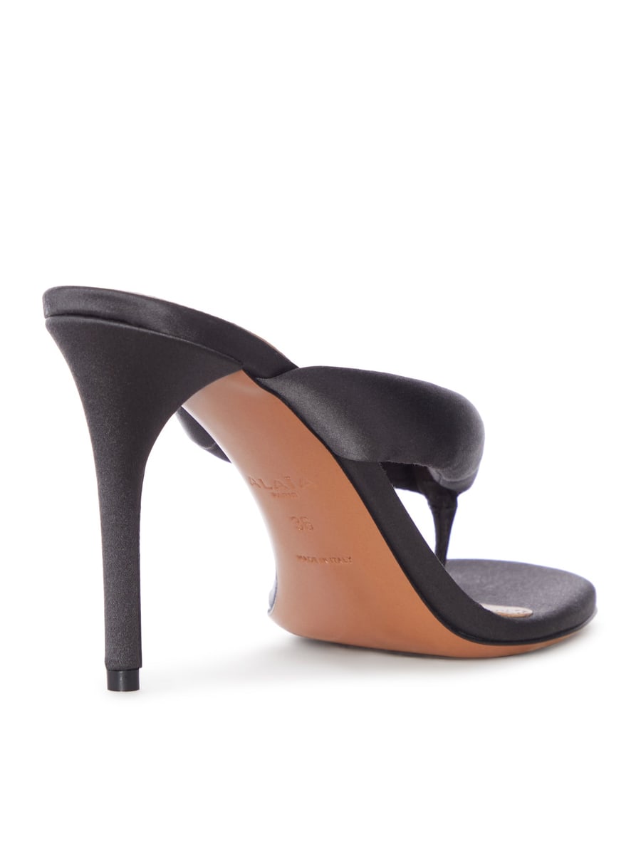 Alaïa SPONGY DENIM PLATFORM SANDALS, view 3