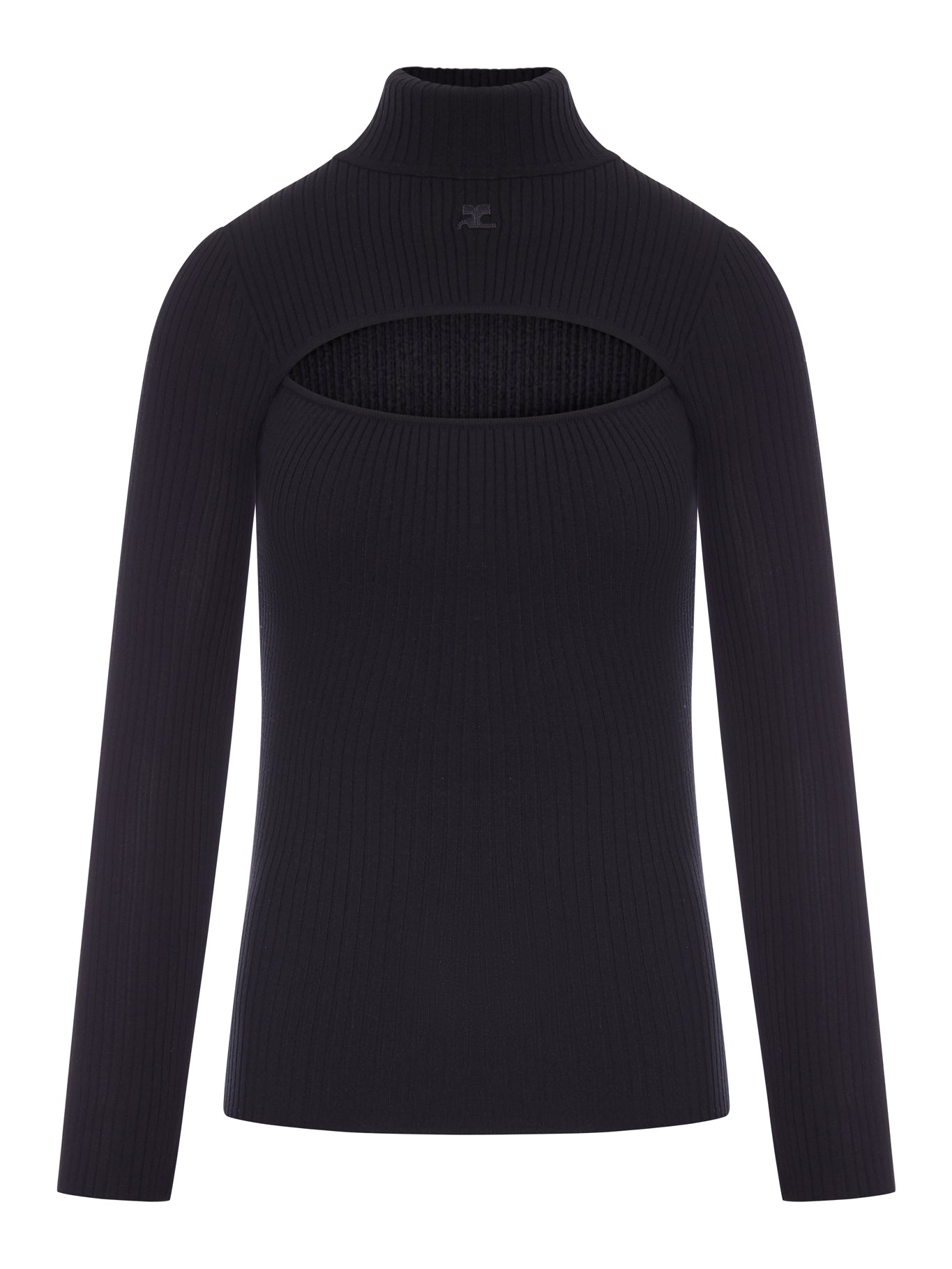 Courreges RIBBED SWEATER WITH CUT-OUT DETAIL