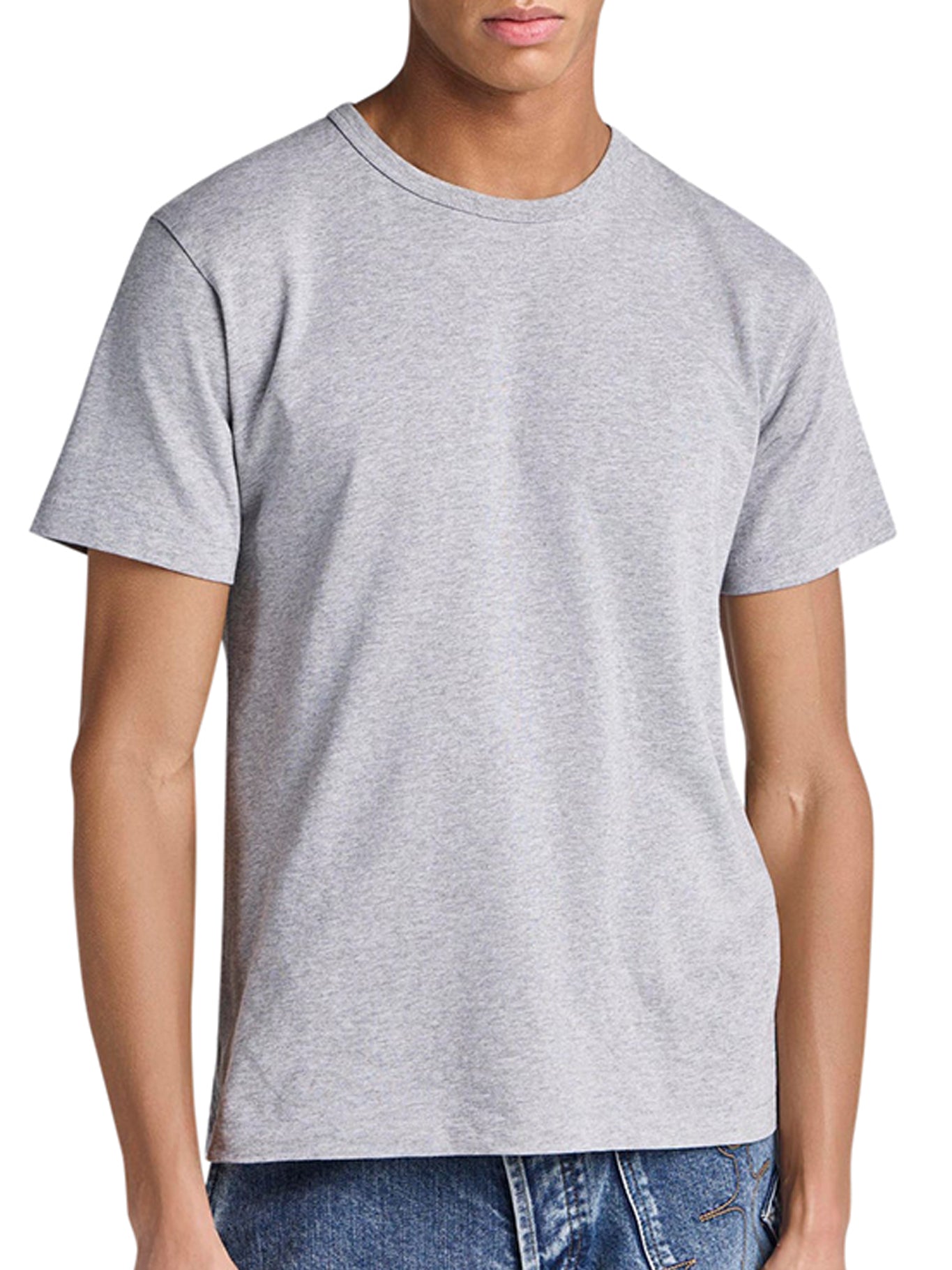 JW Anderson T-SHIRT WITH ANCHOR EMBROIDERED IN MEDIUM GREY MÉLANGE, view 2
