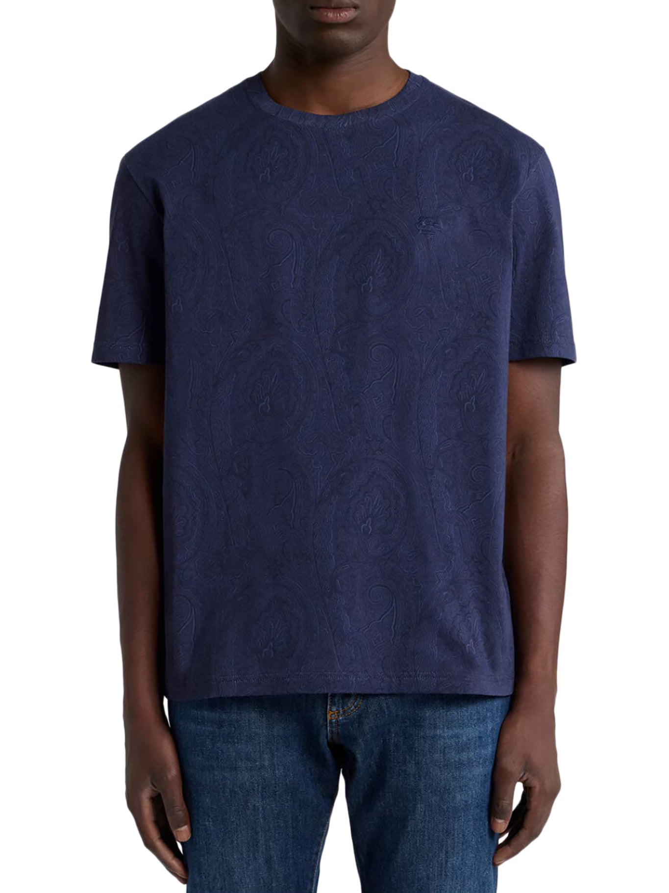 Etro COTTON T-SHIRT WITH ARNICA PATTERN, view 2