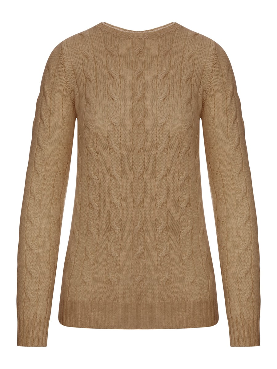 Ralph Lauren CREWNECK CASHMERE CABLE KNIT SWEATER
