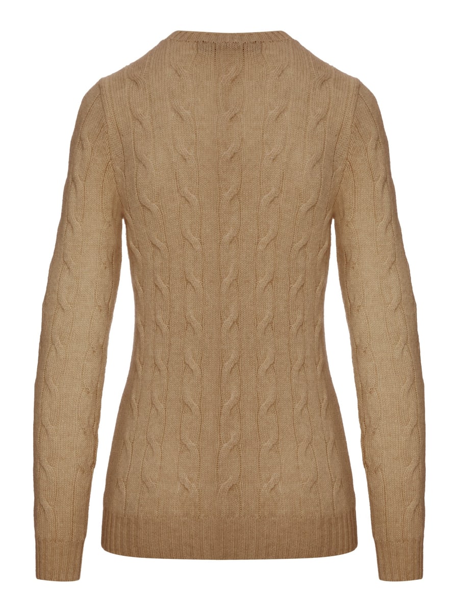 Ralph Lauren CREWNECK CASHMERE CABLE KNIT SWEATER, view 2