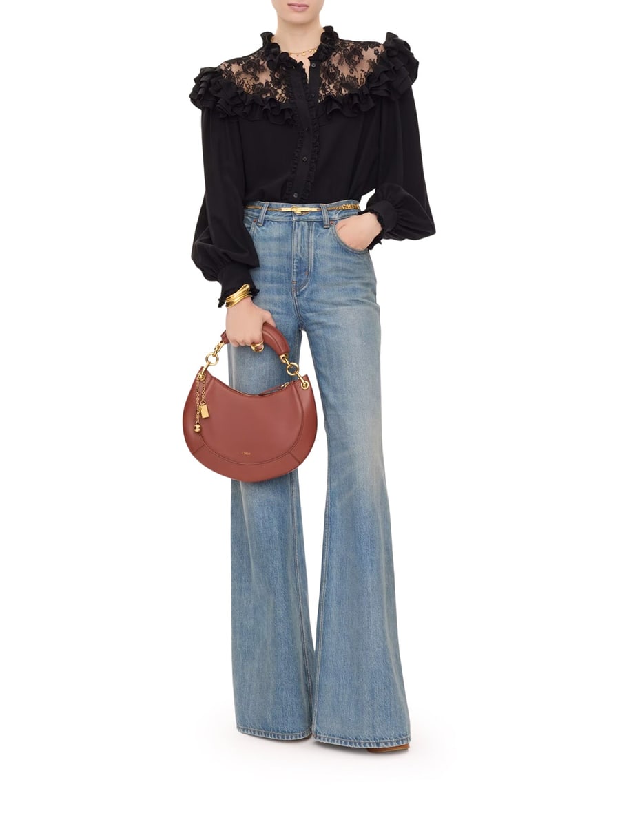 Chloé BANANA LEATHER SHOULDER BAG, view 2