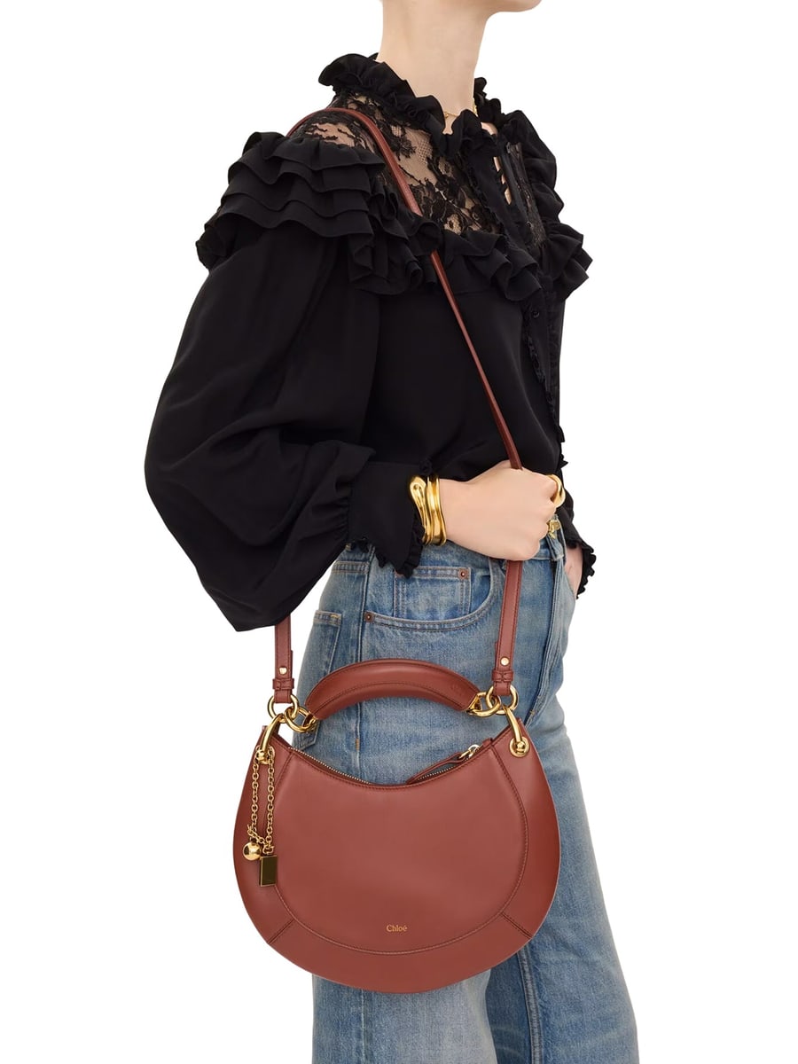 Chloé BANANA LEATHER SHOULDER BAG, view 3