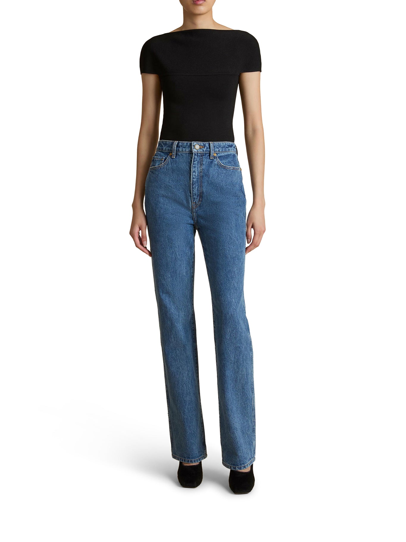 Khaite DANIELLE HIGH-WAISTED JEANS, view 2