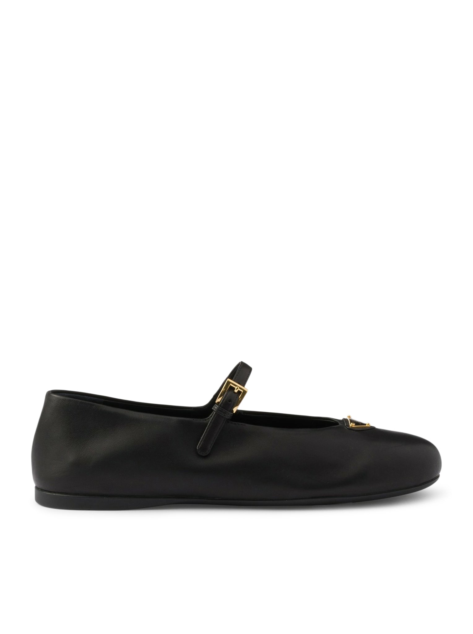 Prada NAPPA LEATHER BALLET FLATS WITH LOGO