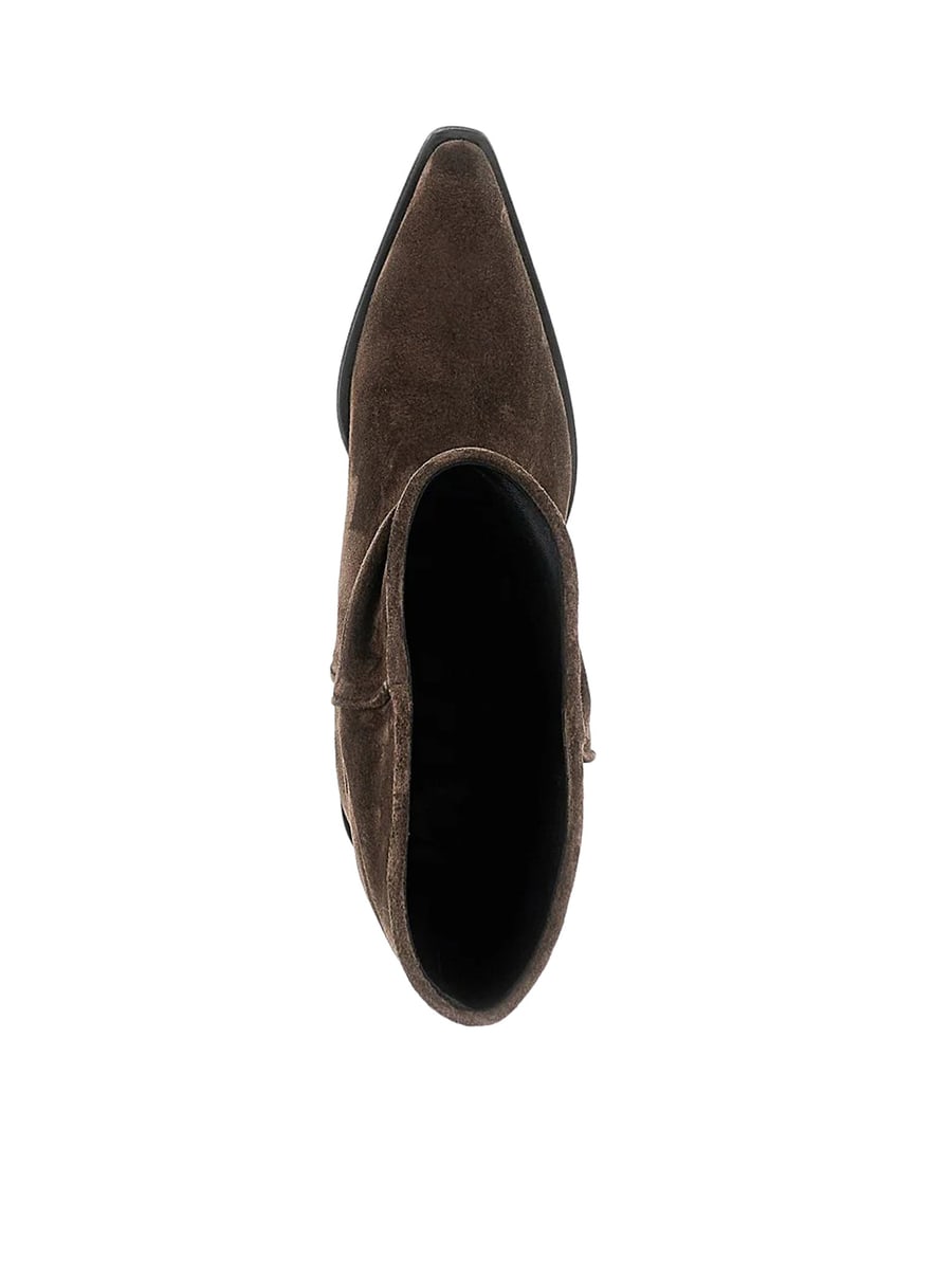 Khaite CLIVE WESTERN SUEDE BOOTS, view 4