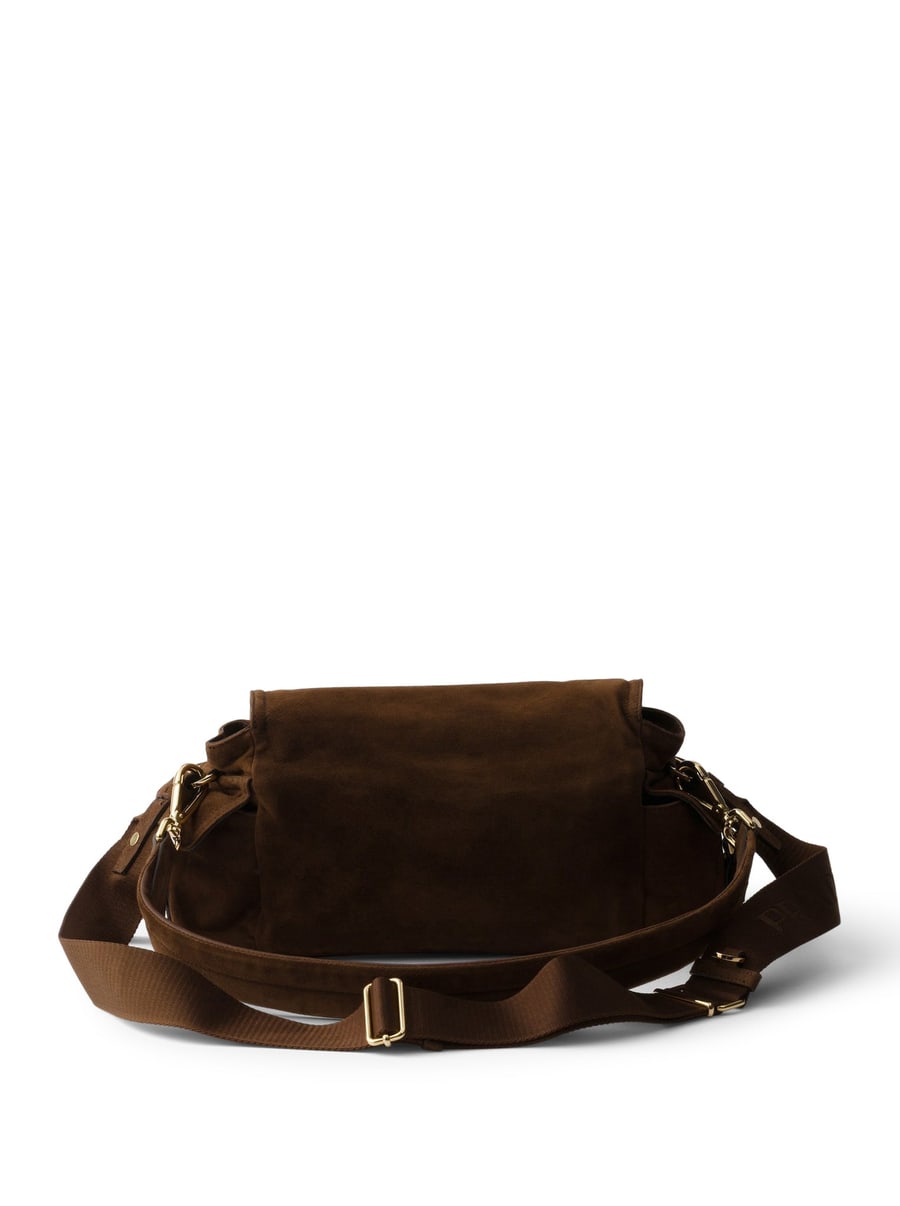 Prada EXPLORE MEDIUM SUEDE SHOULDER BAG, view 5